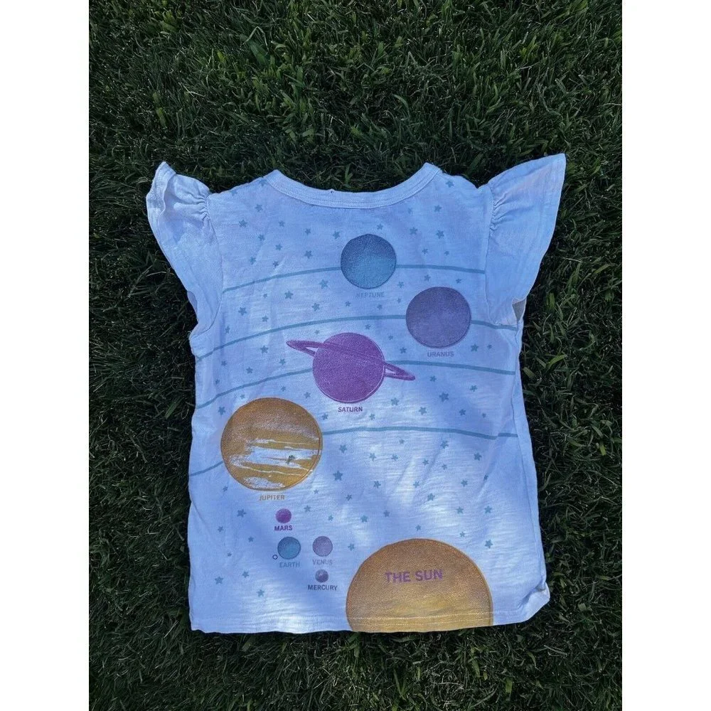 Peek Out of This World Planets Tee Kids Size M 8 T-shirt - Picture 3 of 4